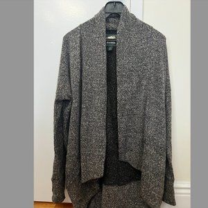 Roots Open Front Cardigan Salt and Pepper